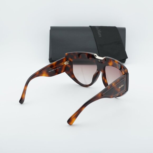 Max Mara ORSOLA MM0083 52F Shield Sunglasses - Dark Havana/Brown main image 5